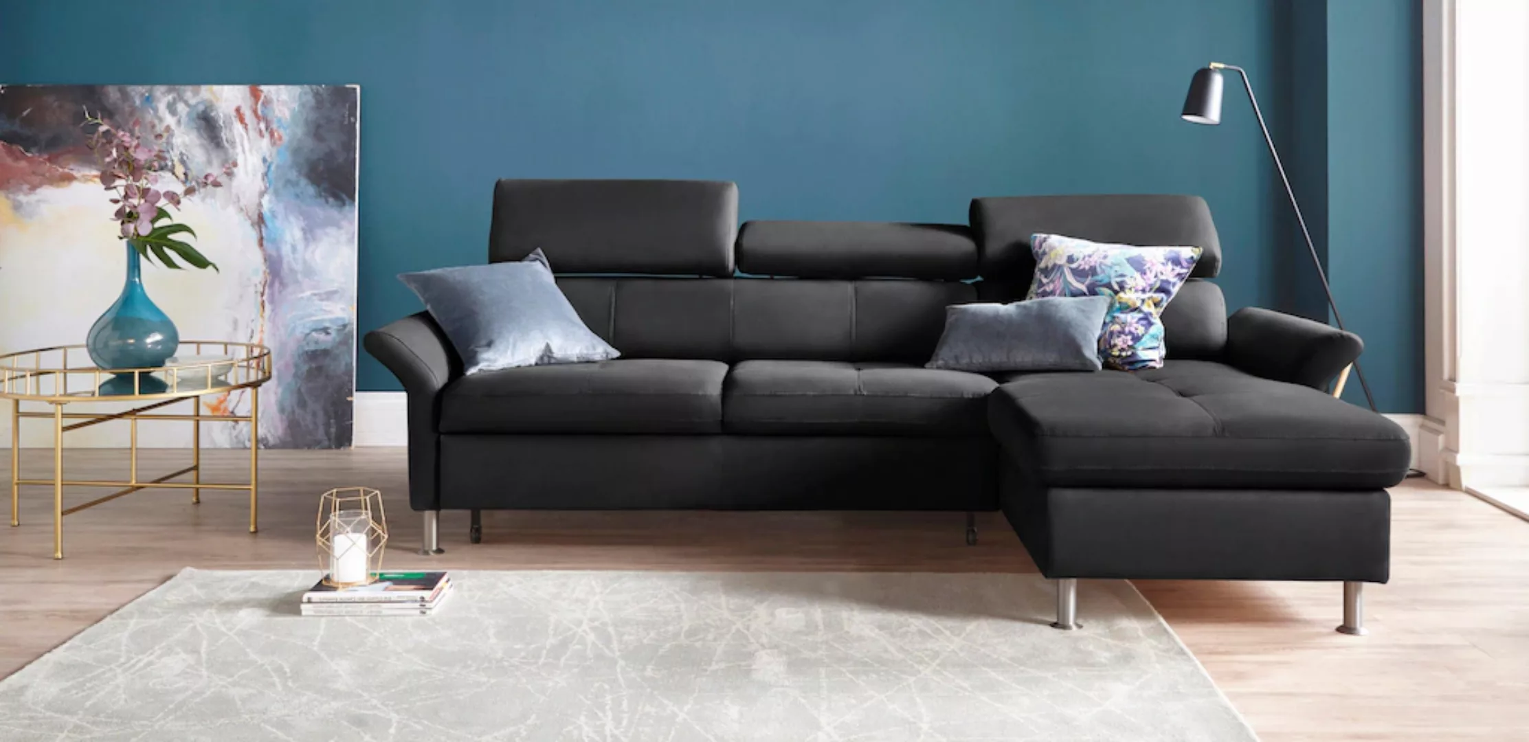 exxpo - sofa fashion Ecksofa Maretto, L-Form, inkl. Kopf- bzw. Rückenverste günstig online kaufen