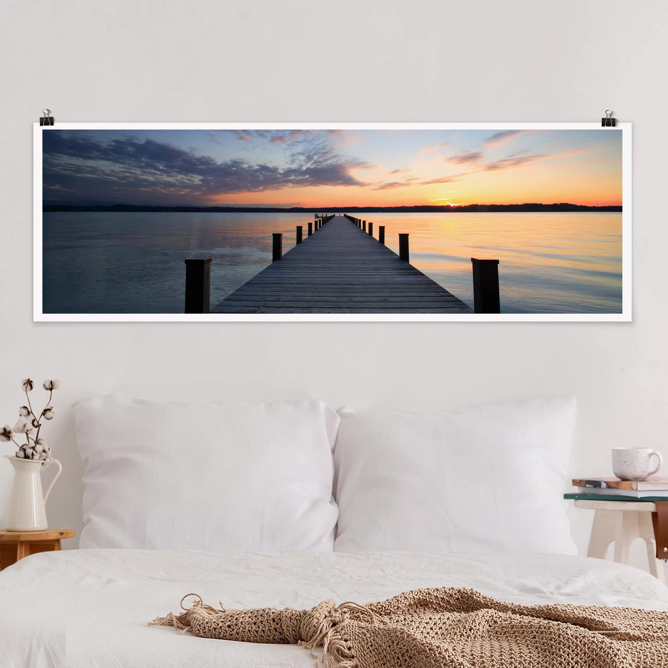 Panorama Poster Strand Ort der Ruhe günstig online kaufen