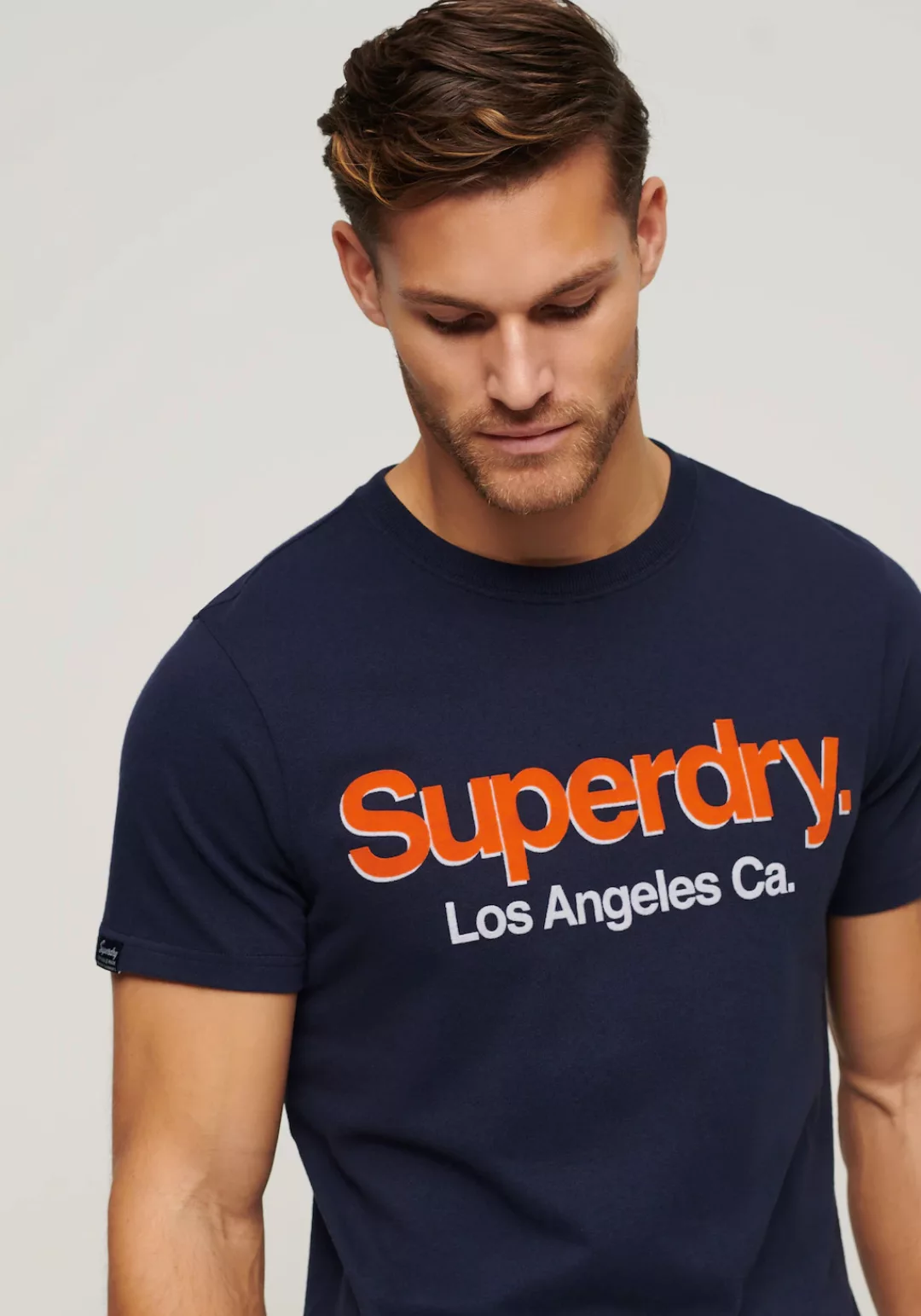 Superdry Print-Shirt "SD-CORE LOGO CLASSIC WASHED TEE" günstig online kaufen
