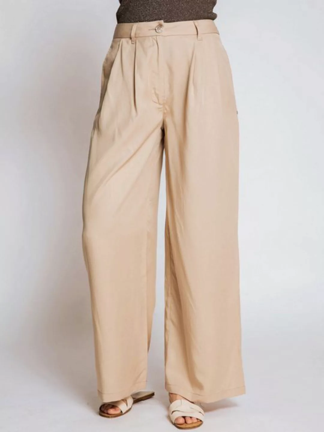 Zhrill Chinos Stoffhose ZHRULAN Beige (0-tlg) angenehmer Tragekomfort günstig online kaufen