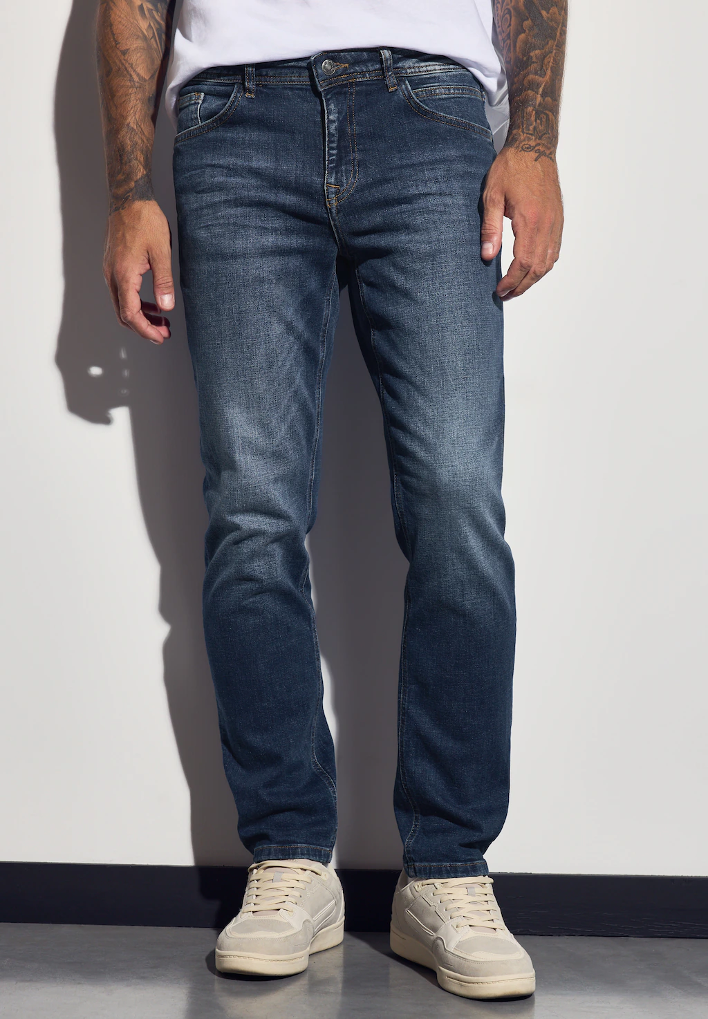 STREET ONE MEN Regular-fit-Jeans, aus Baumwolle mit Stretchanteil günstig online kaufen