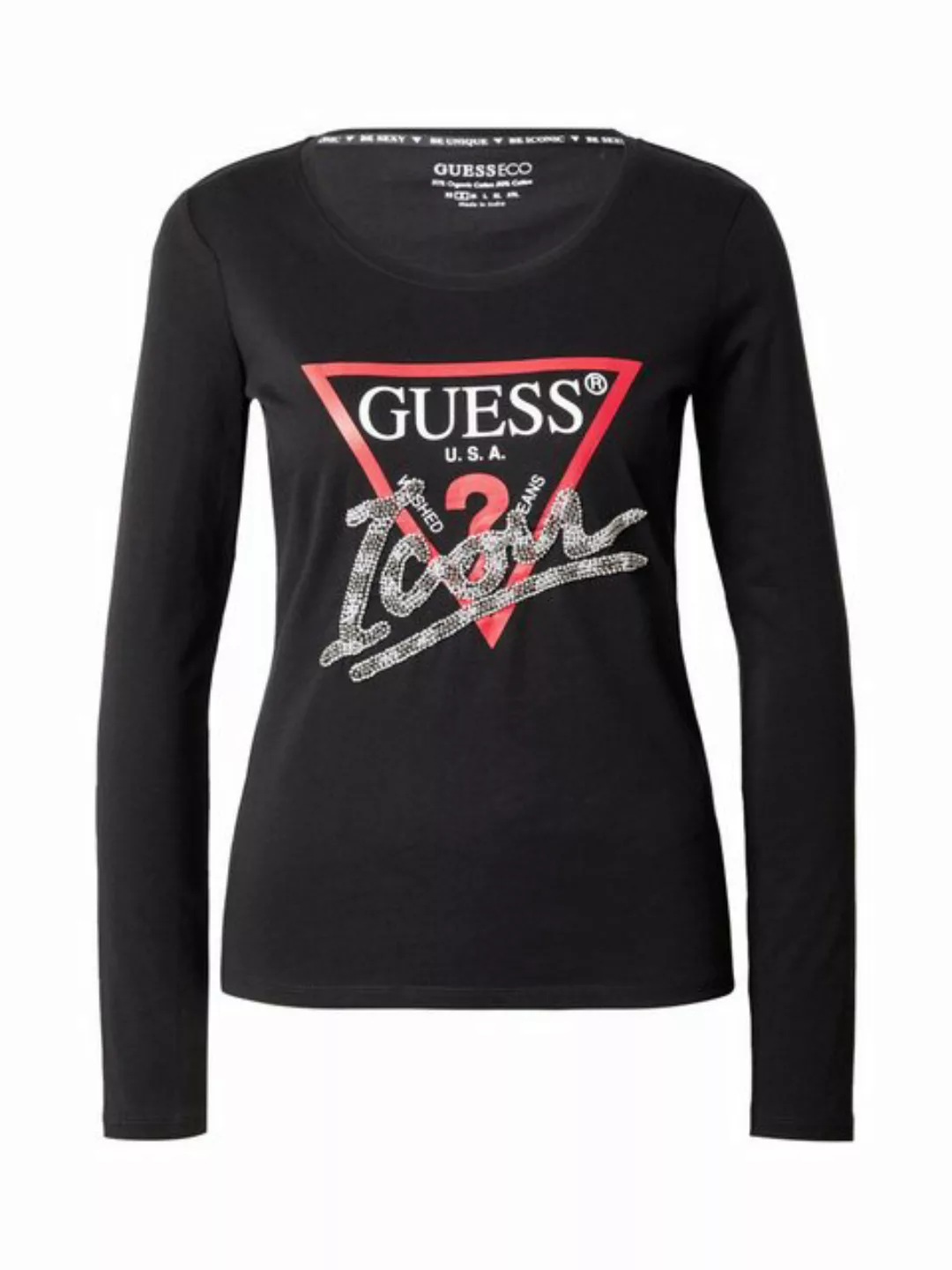 Guess Langarmshirt (1-tlg) Perlen günstig online kaufen