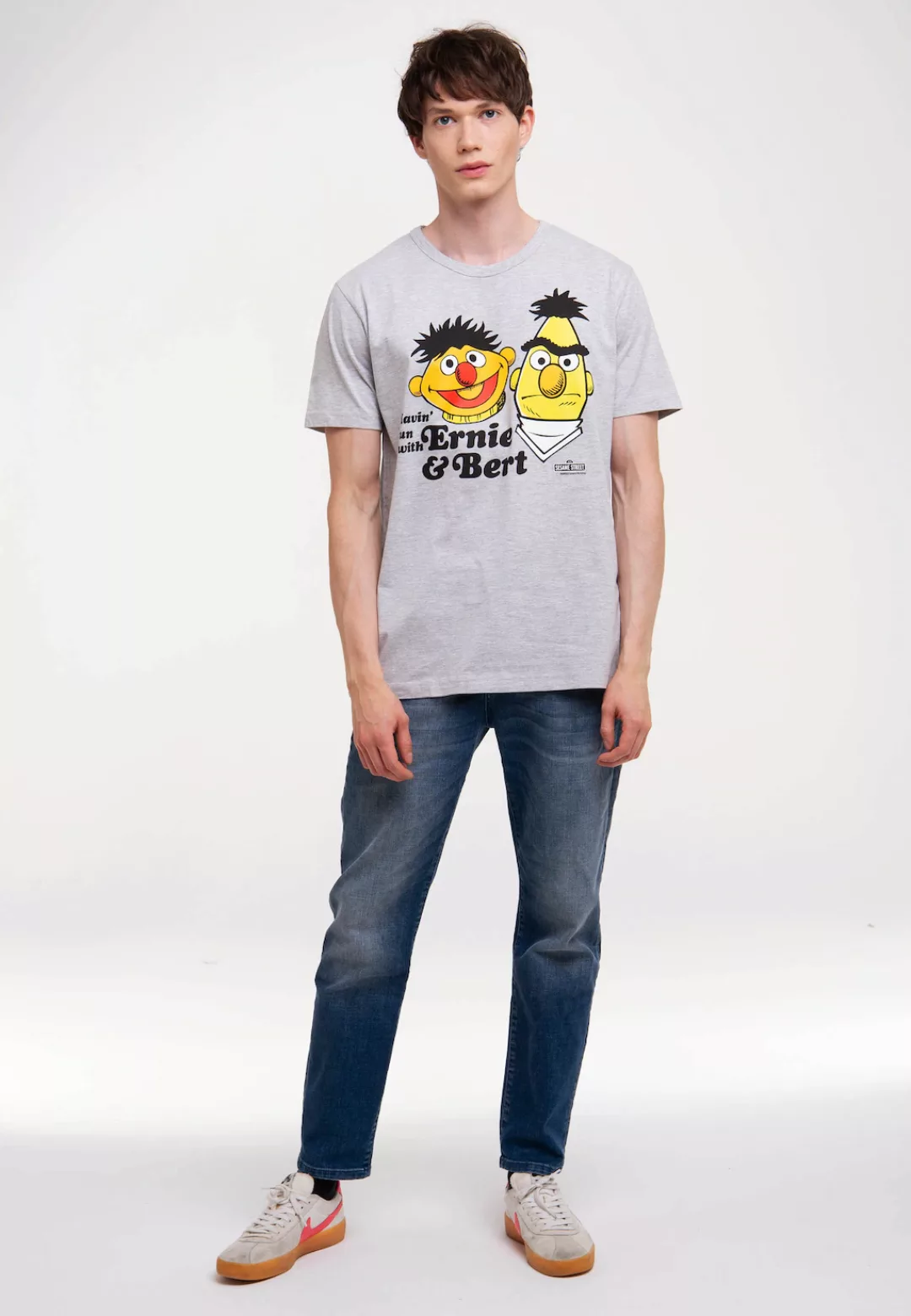 LOGOSHIRT T-Shirt "Ernie & Bert - Havin`Fun", mit Retro-Print günstig online kaufen