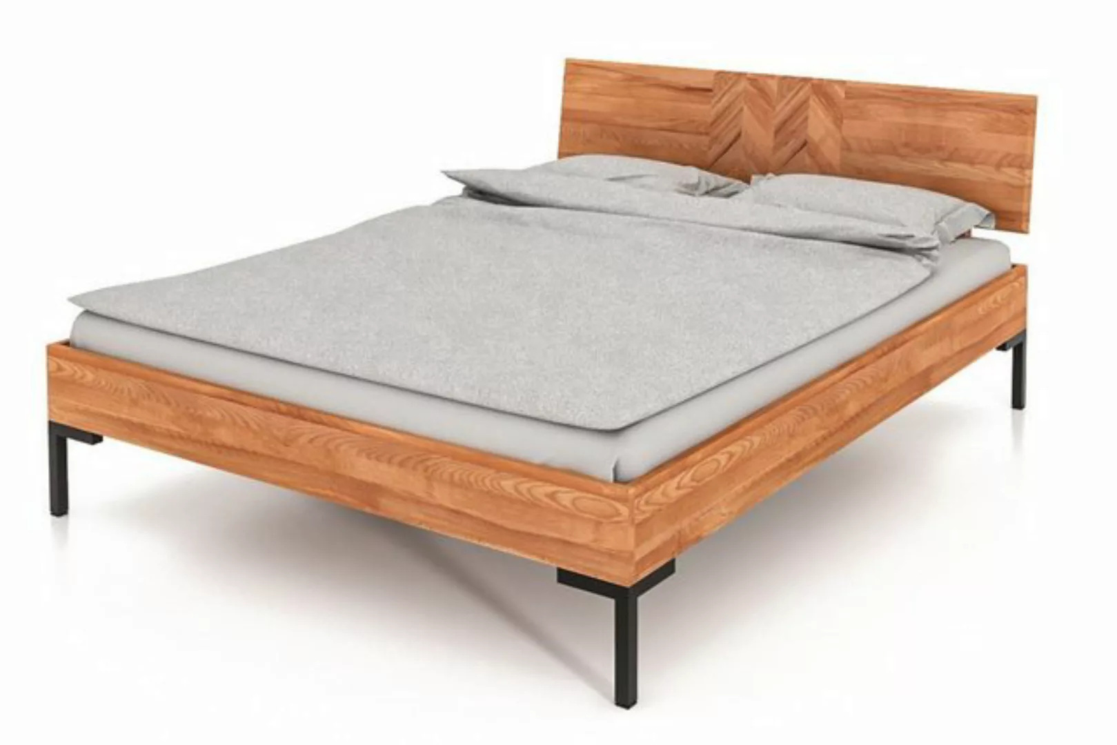 byoak Bett ABIES 90 x 220 aus Massivholz, mit Holzkopfteil, Naturgeölt günstig online kaufen