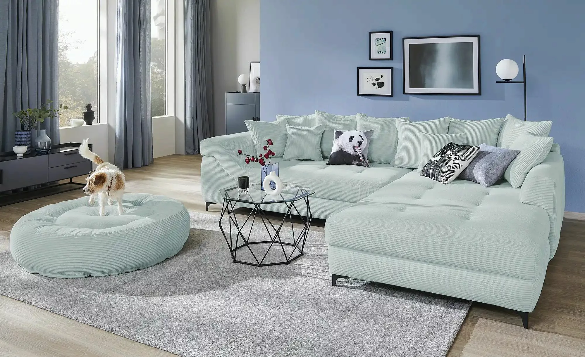 bobb Ecksofa  Jonna ¦ grün ¦ Maße (cm): B: 317 H: 93 T: 226.0 Polstermöbel günstig online kaufen