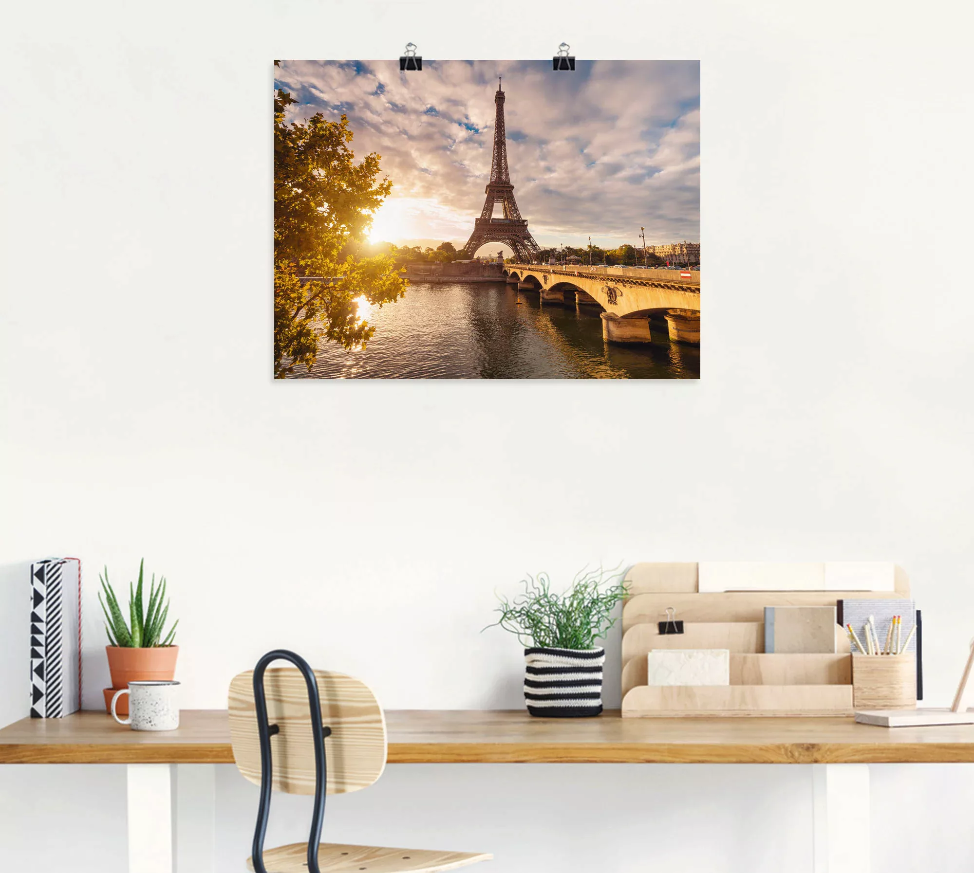 Artland Wandbild "Paris Eiffelturm II", Gebäude, (1 St.), als Leinwandbild, günstig online kaufen