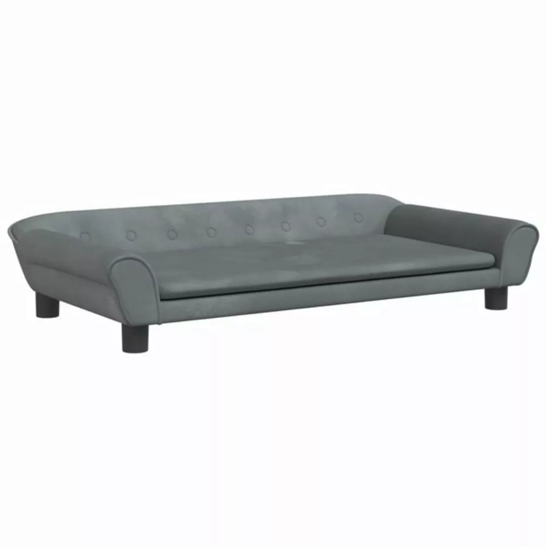 vidaXL Kindersofa Kindersofa Dunkelgrau 100x50x26 cm Samt Kindercouch Kinde günstig online kaufen