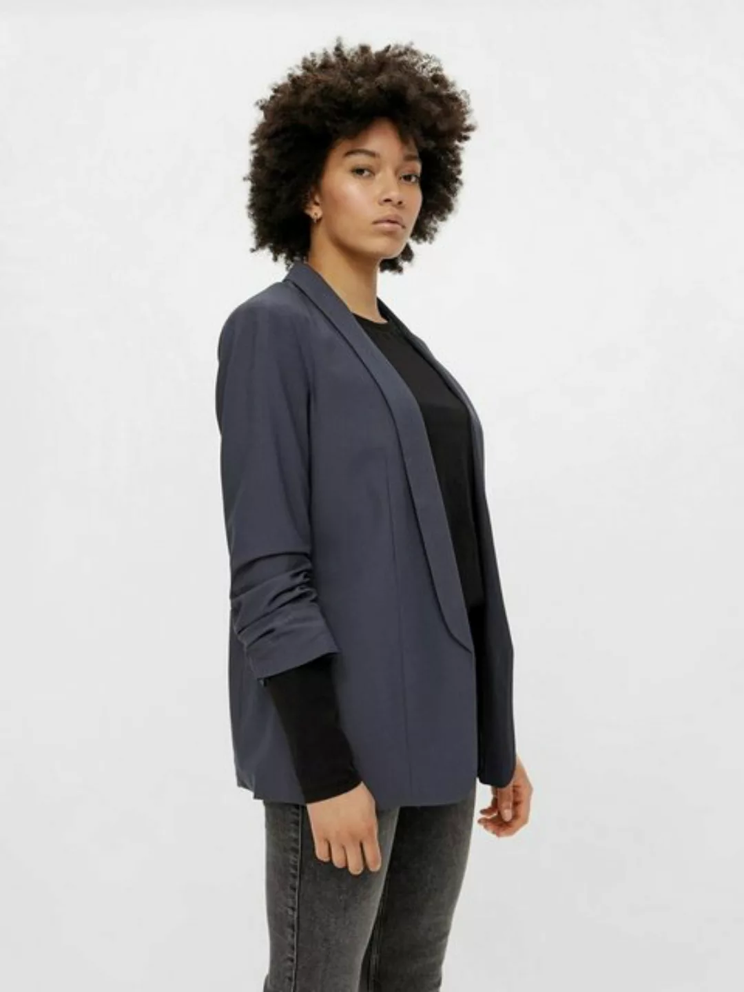 pieces Blusenblazer PCBOSELLA 3/4 BLAZER NOOS mit Faltendetail am Ärmel günstig online kaufen