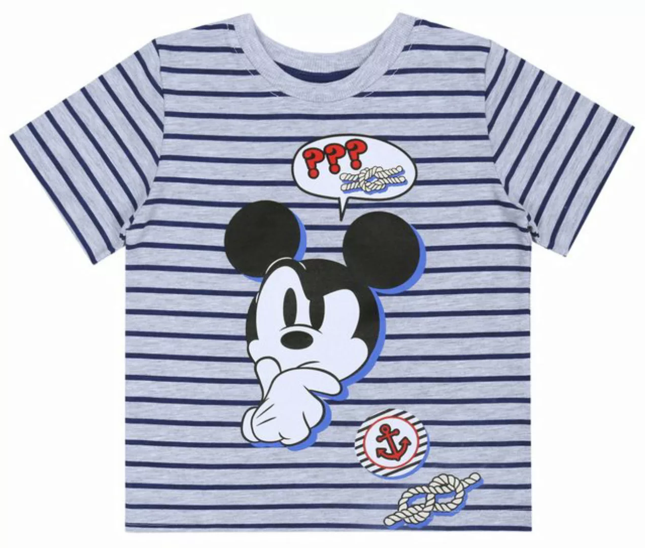 Sarcia.eu Kurzarmbluse Graues Mickey Mouse Disney gestreiftes T-Shirt 5 Jah günstig online kaufen
