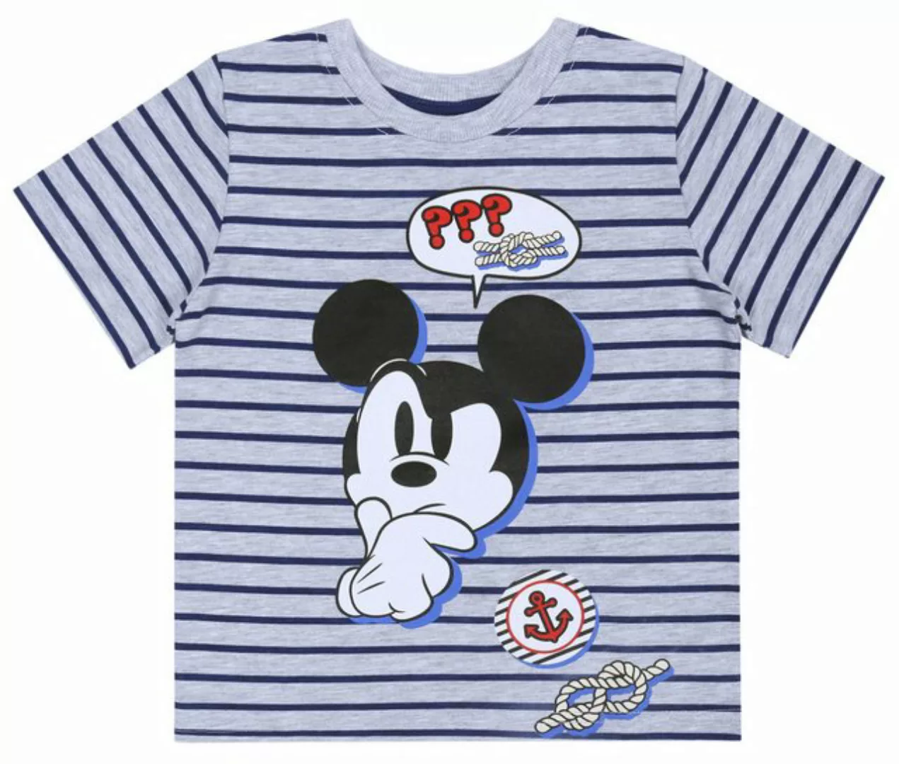 Sarcia.eu Kurzarmbluse Graues Mickey Mouse Disney gestreiftes T-Shirt 8 Jah günstig online kaufen