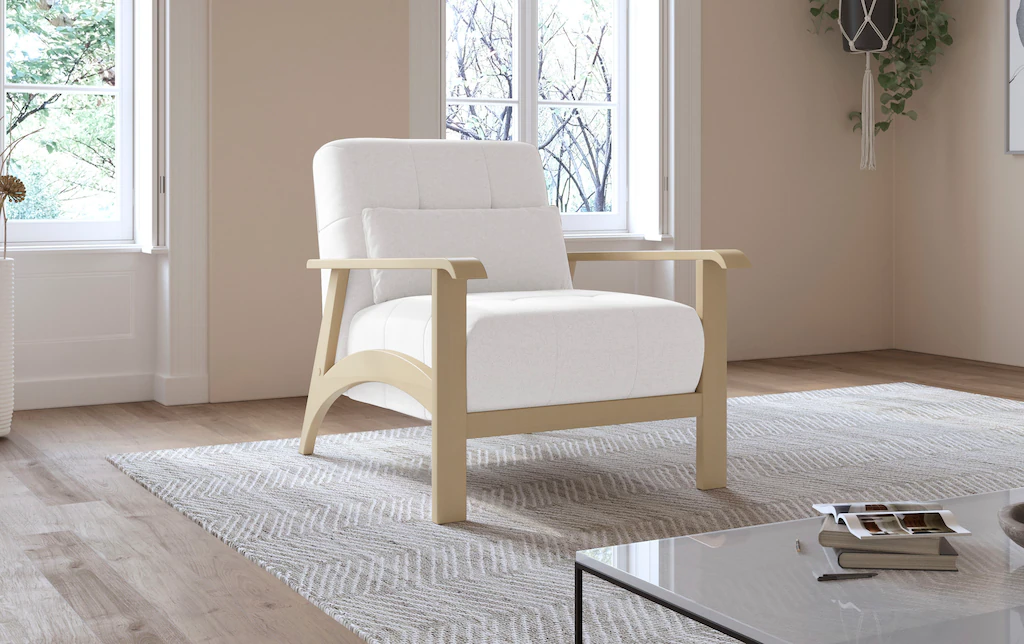 sit&more Sessel "Billund", Armlehnen aus Buchenholz in natur, verschiedene günstig online kaufen