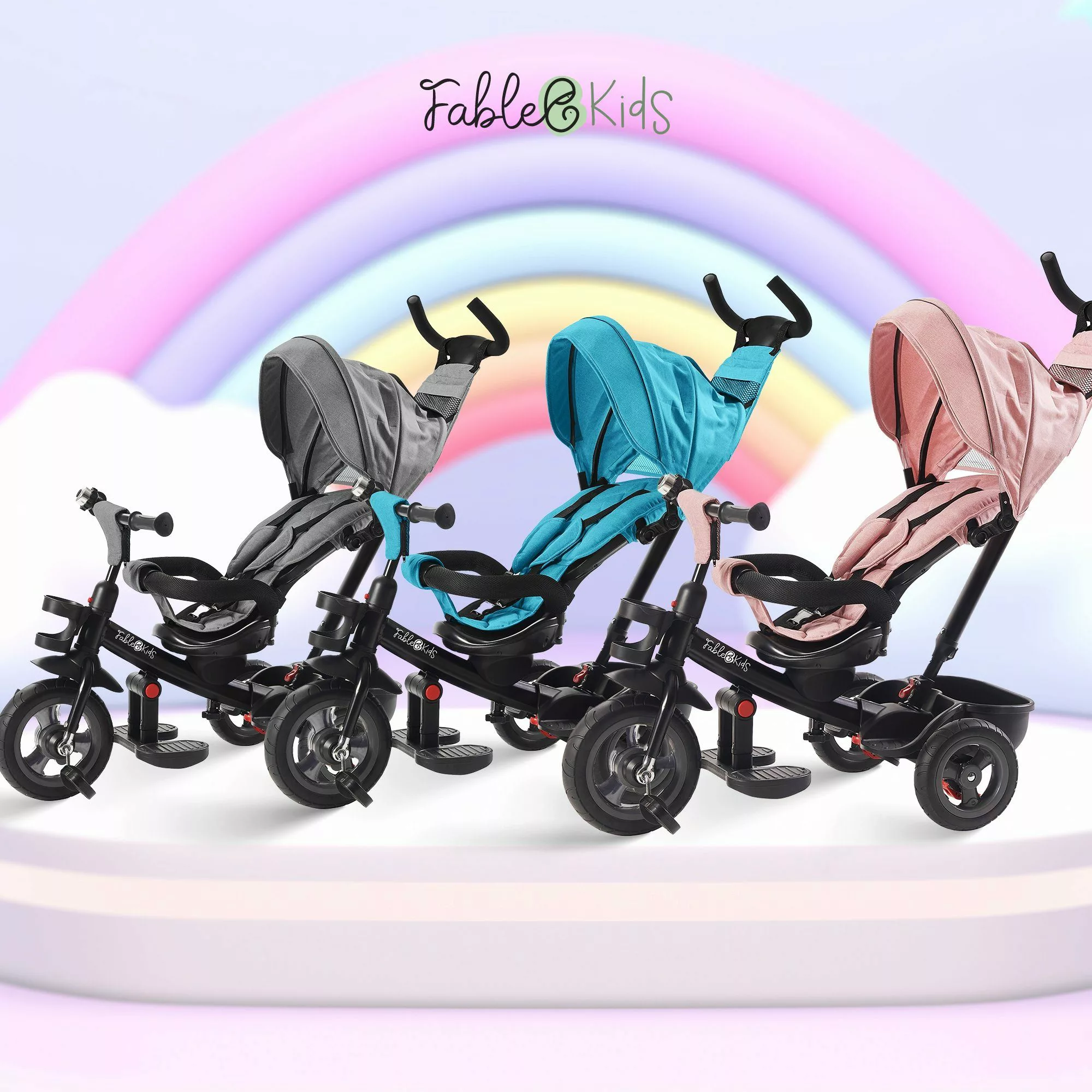 FableKids Dreirad 5in1 Kinderdreirad Kinder Fahrrad günstig online kaufen