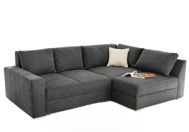 luma-home Ecksofa 15107, Dauerschläfer 260x181 cm mit 2 Bettkästen, Ottoman günstig online kaufen