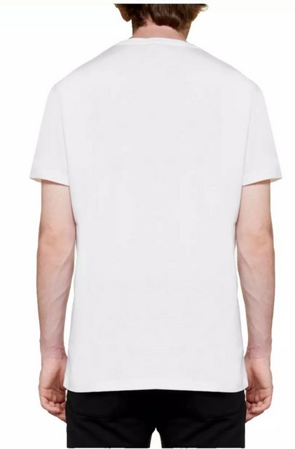 Balmain Paris T-Shirt Flocked Logo Straight Fit T-Shirt Cotton Shirt Paris günstig online kaufen