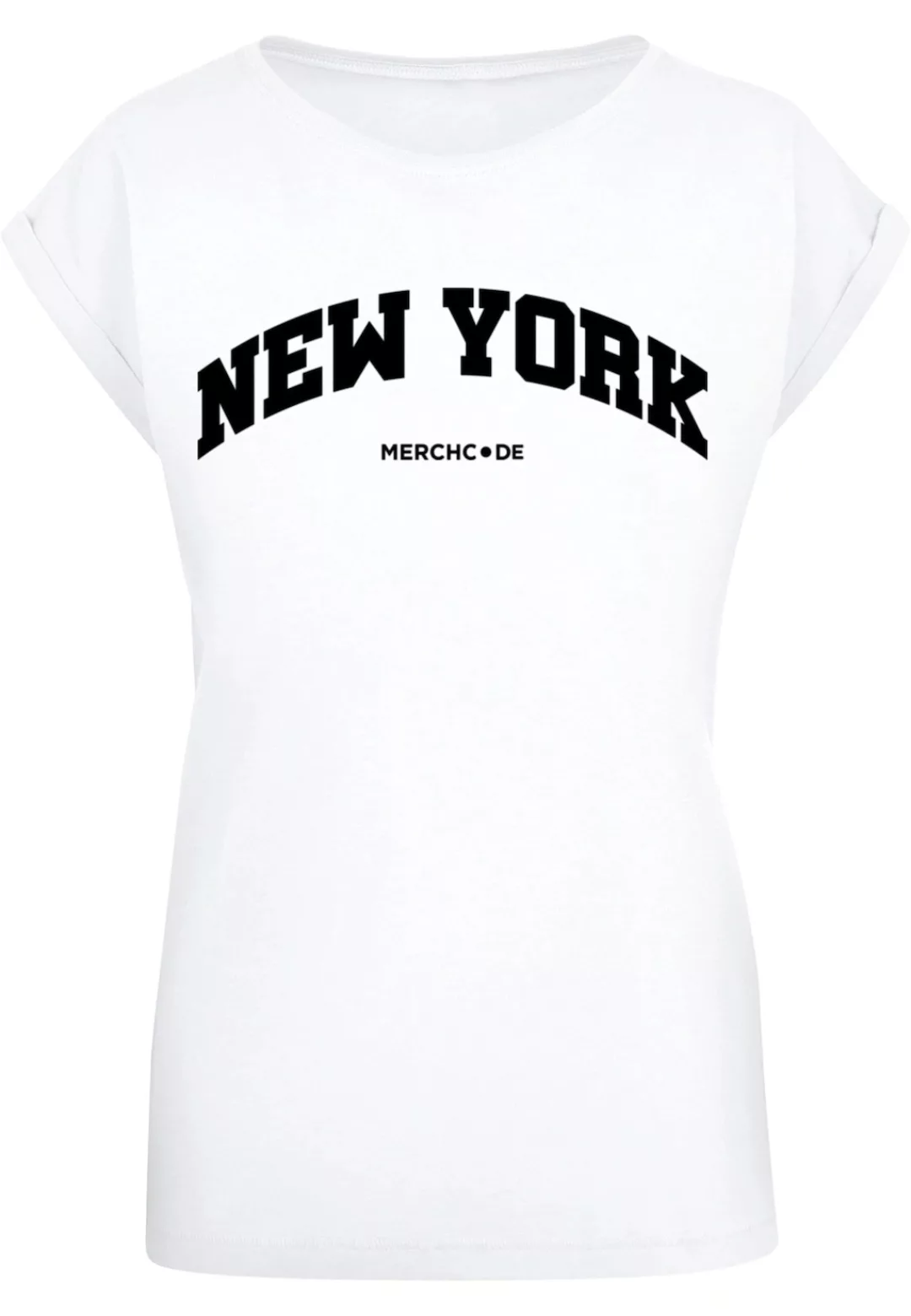 Merchcode T-Shirt "Merchcode Damen Ladies New York Wording - T-Shirt" günstig online kaufen