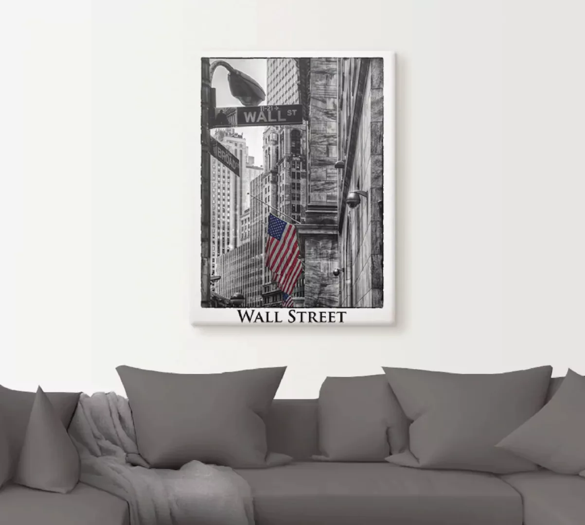 Artland Wandbild "New York Wall Street", Amerika, (1 St.) günstig online kaufen