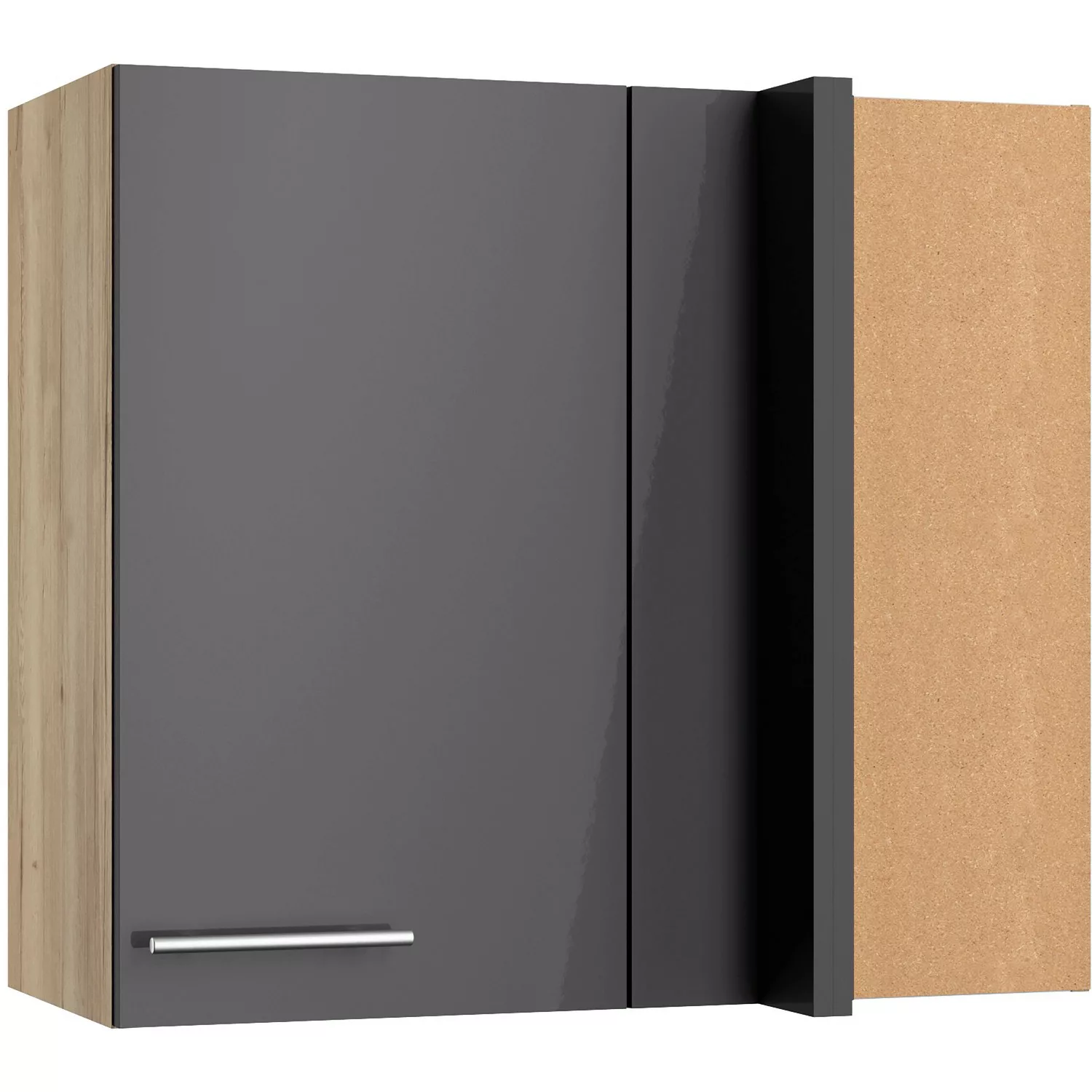 Optifit Eckoberschrank Jonte984 80/45 x 70,4 x 34,9 cm Anthrazit Wildeiche günstig online kaufen