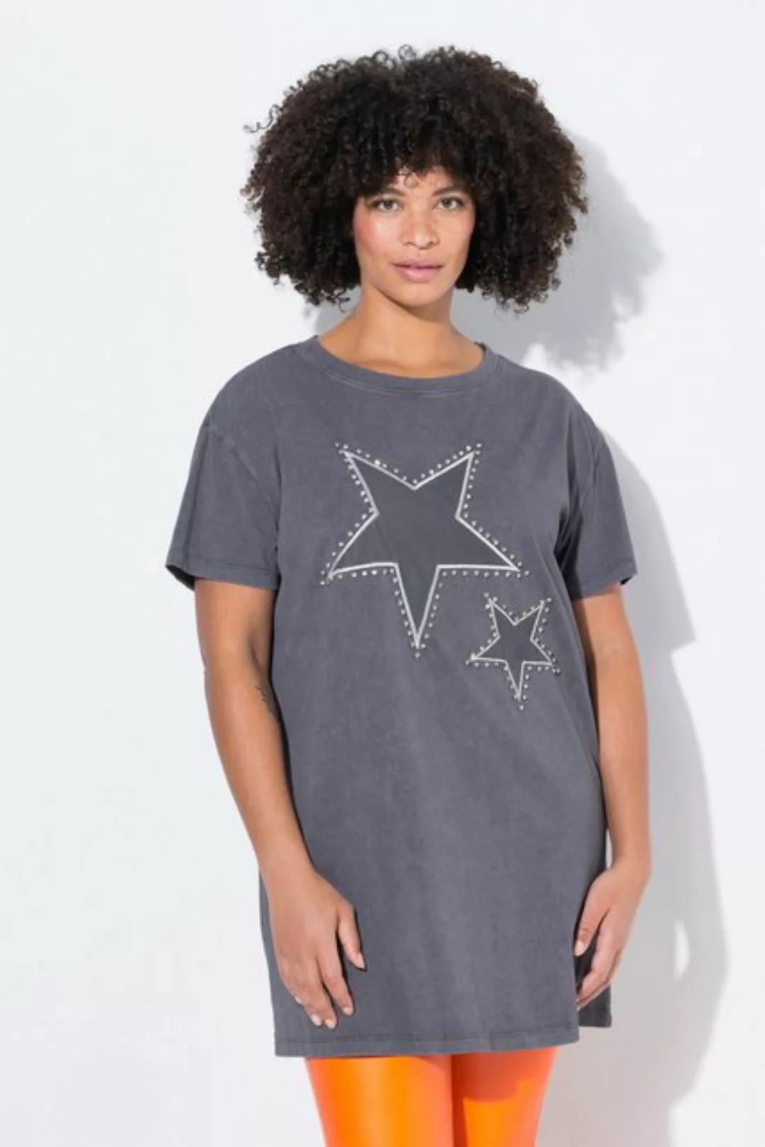 Angel of Style T-Shirt T-Shirt Boxy Fit Sterne auf Mesh günstig online kaufen