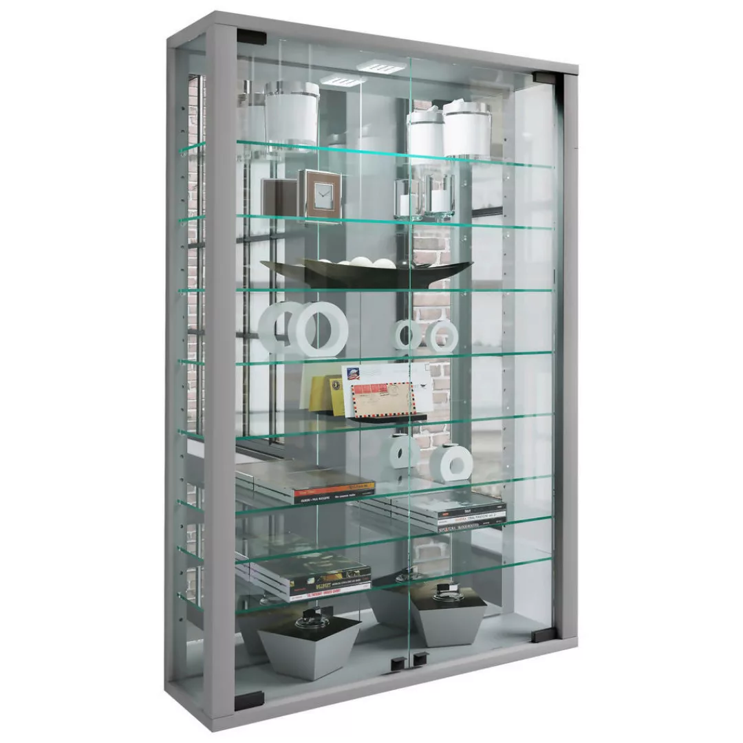 VCM Wandvitrine Hängevitrine Glasvitrine Vitrine Glas Vitrosa Mini Spiegel günstig online kaufen