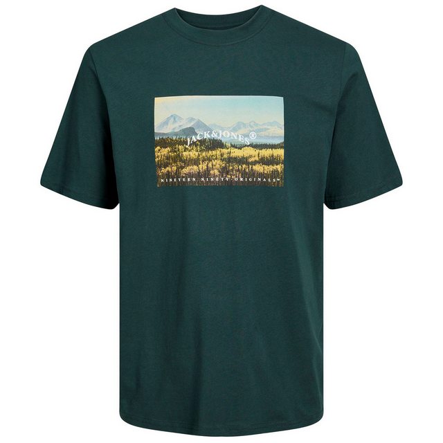 Jack & Jones Rundhalsshirt Jack&Jones XXL T-Shirt petrol Fotoprint JORHAYS günstig online kaufen