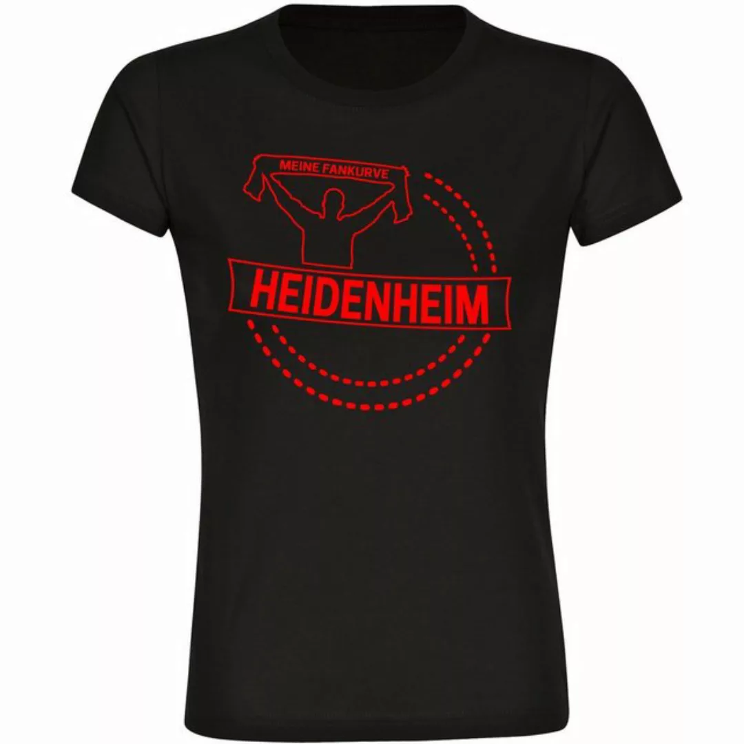 multifanshop T-Shirt Damen Heidenheim - Meine Fankurve - Frauen günstig online kaufen
