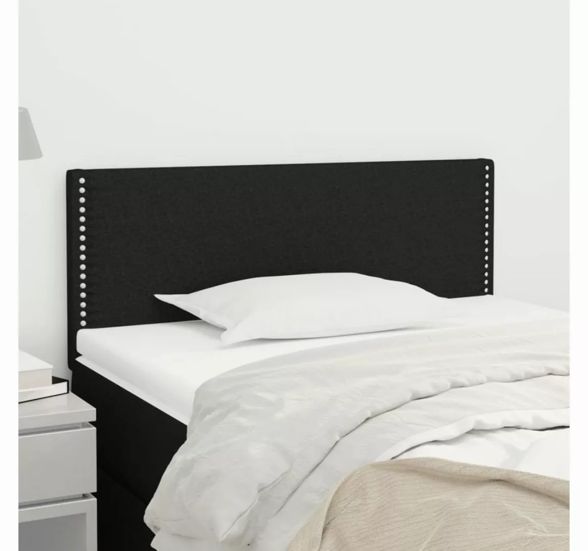 vidaXL Bett, Kopfteil Schwarz 80x5x78/88 cm Kunstleder günstig online kaufen