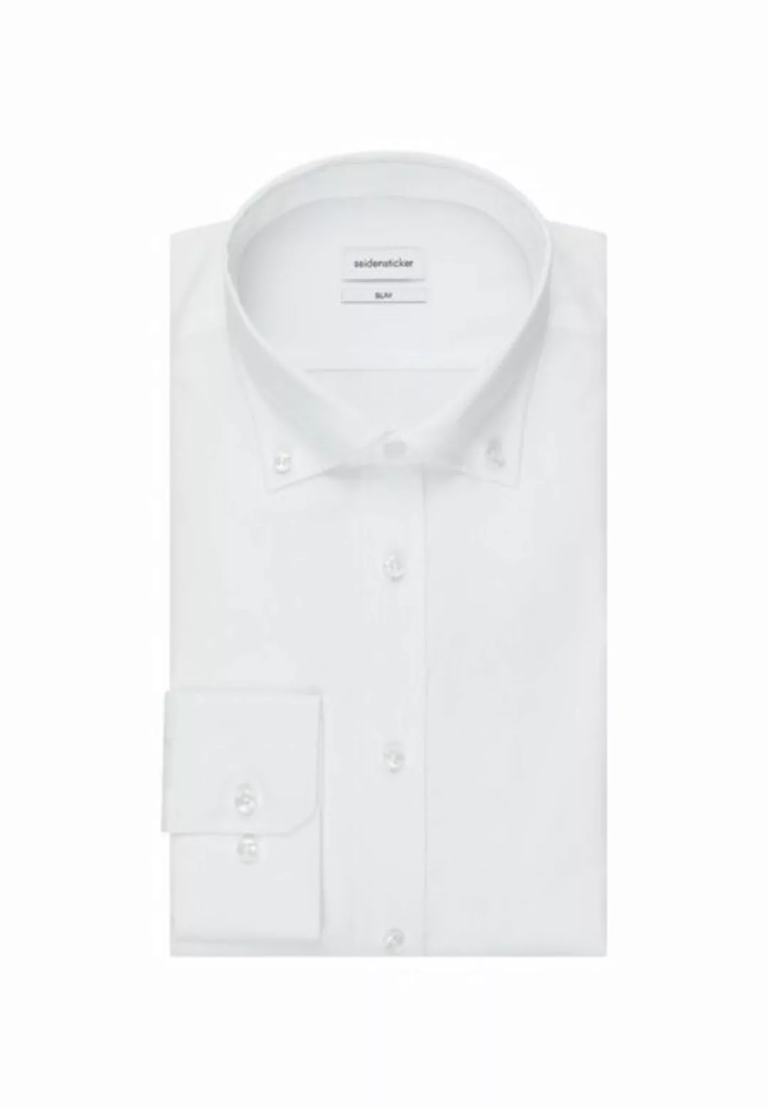 seidensticker Businesshemd "Slim", Slim Langarm Button-Down-Kragen Uni günstig online kaufen