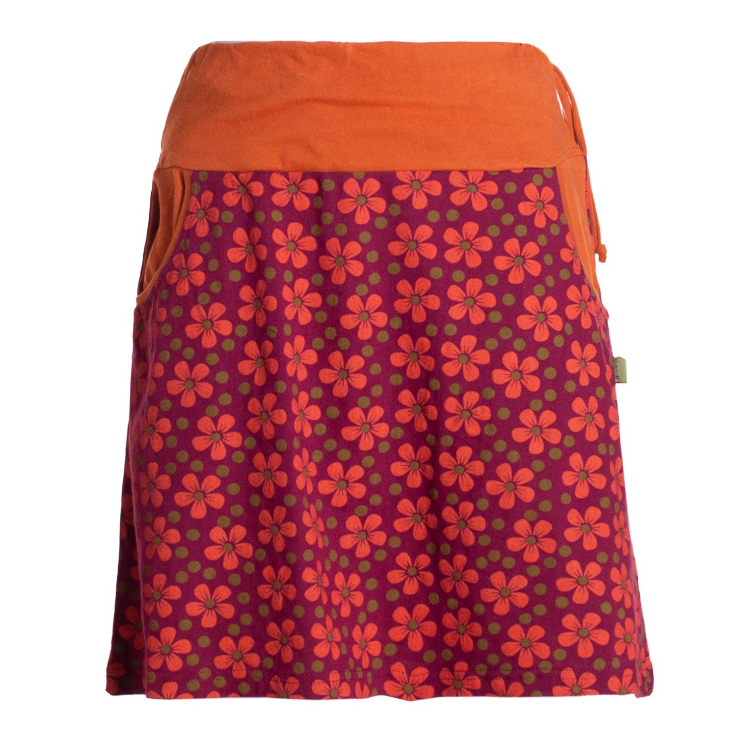 Vishes Minirock Damen Mini-Rock Baumwolle Blumen-Muster günstig online kaufen