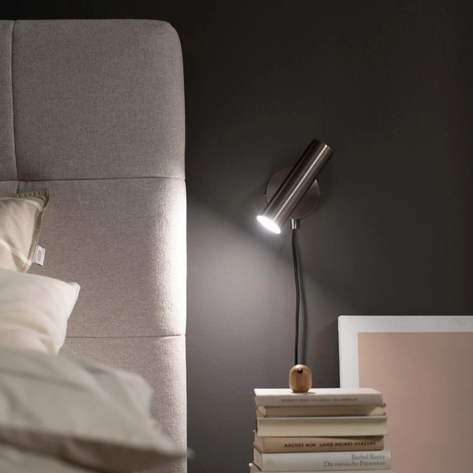Schöner Wohnen Stina LED-Wandlampe nickel dimmbar günstig online kaufen