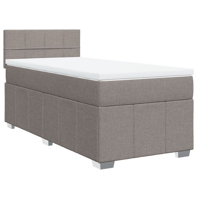 vidaXL Bett Boxspringbett mit Matratze Taupe 80x200 cm Stoff günstig online kaufen