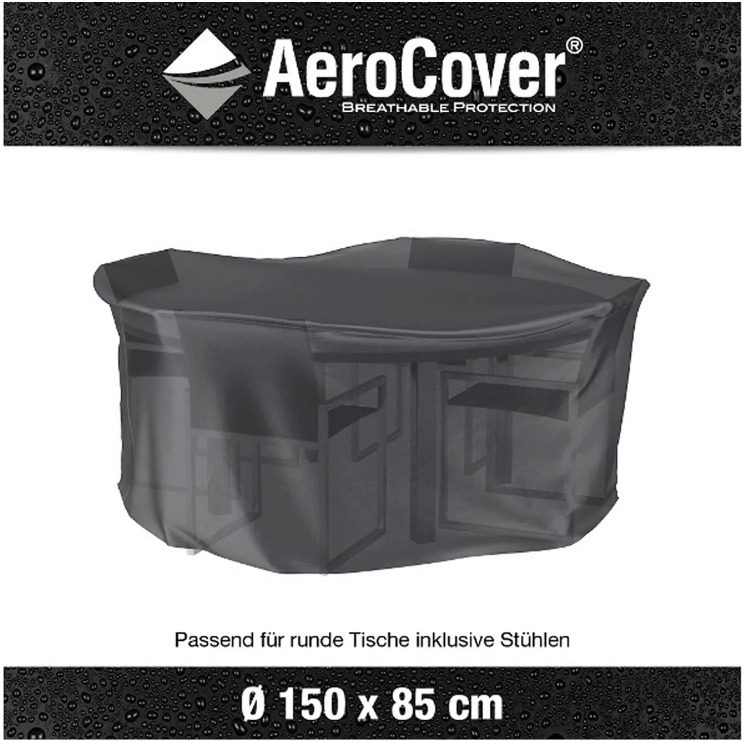 Aerocover Schutzhülle Aerocover Anthrazit Ø 150 cm x 85 cm günstig online kaufen