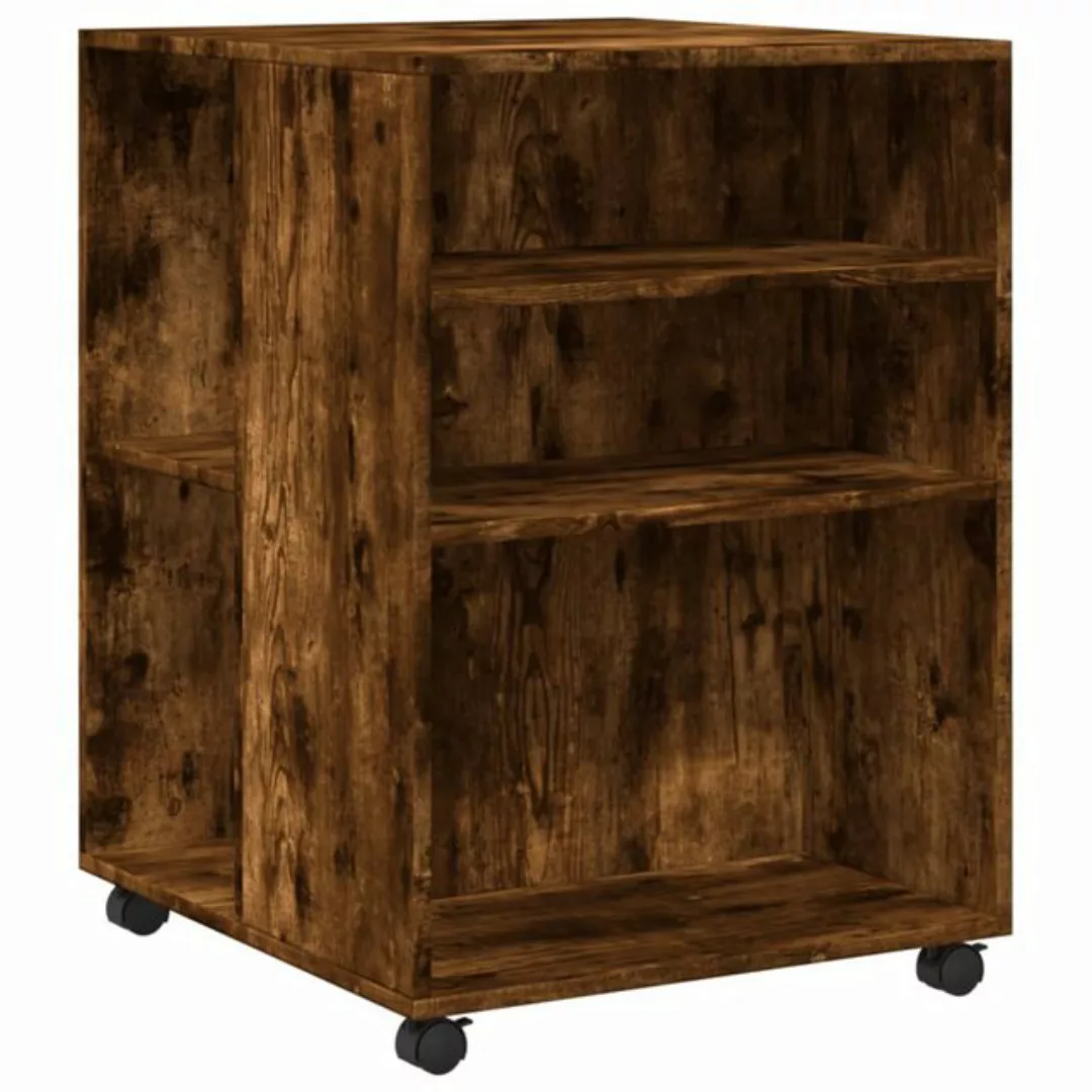 vidaXL Aktenschrank Beistelltisch mit Rollen Räuchereiche 55x60x78 cm Holzw günstig online kaufen