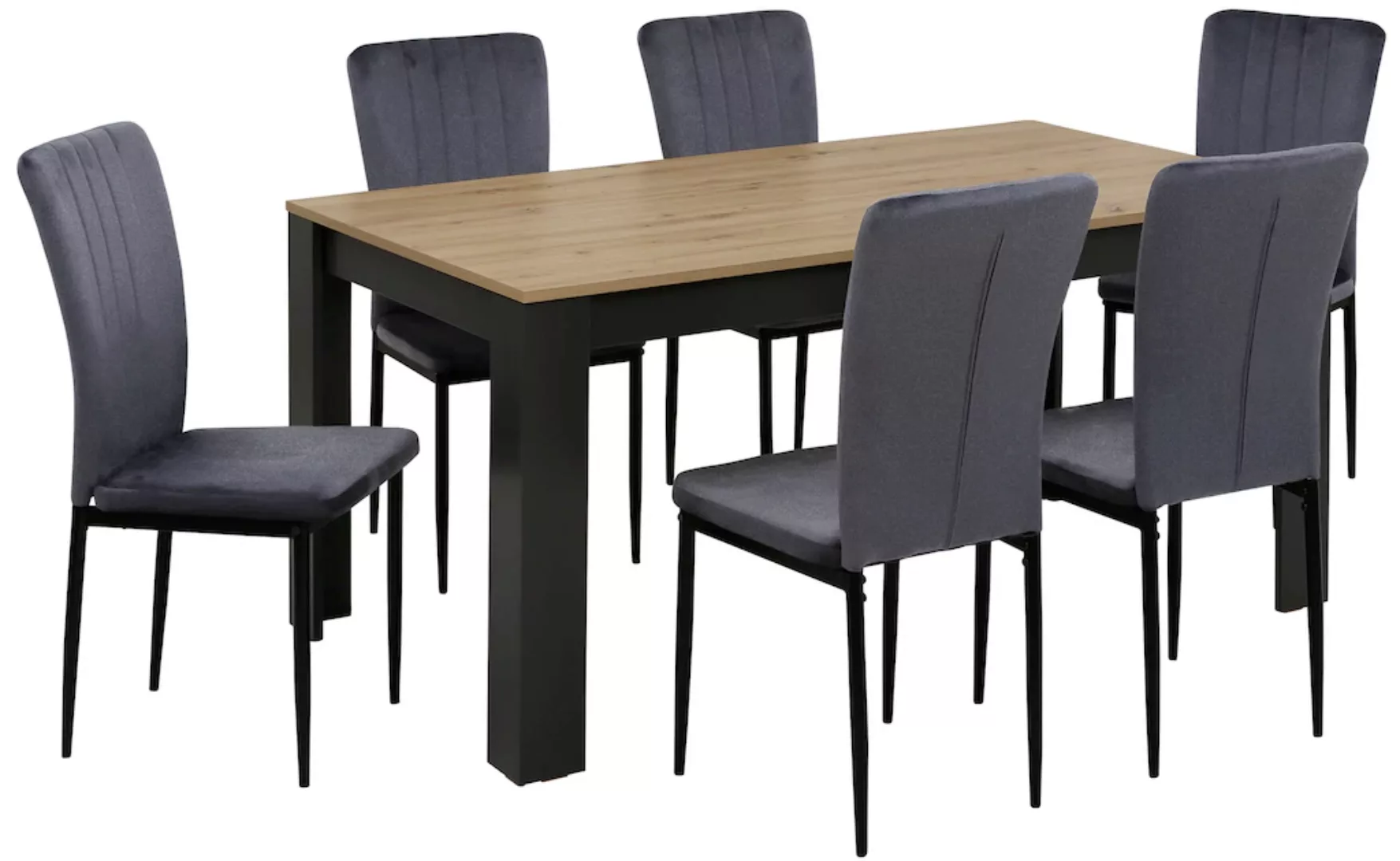 Home affaire Essgruppe »Bergamo Tisch Stühle Speisezimmer Bestseller«, (Set günstig online kaufen