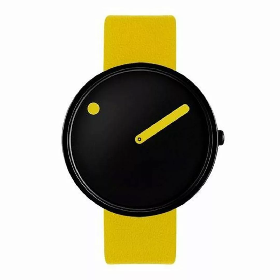 PICTO Quarzuhr PICTO Uhr Lederarmband gelb günstig online kaufen
