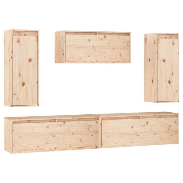 furnicato TV-Schrank TV-Schränke 5 Stk. Massivholz Kiefer (1-St) günstig online kaufen