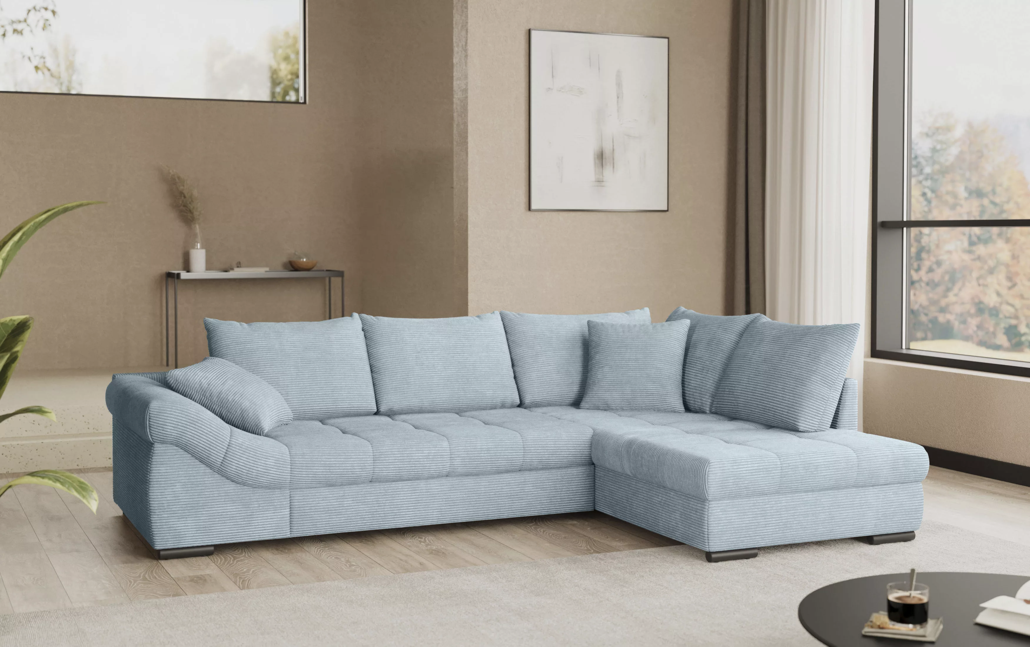 Mr. Couch Ecksofa "Allegro, L-Form", mit Hochschläfer-Bettauszug, wahlweise günstig online kaufen