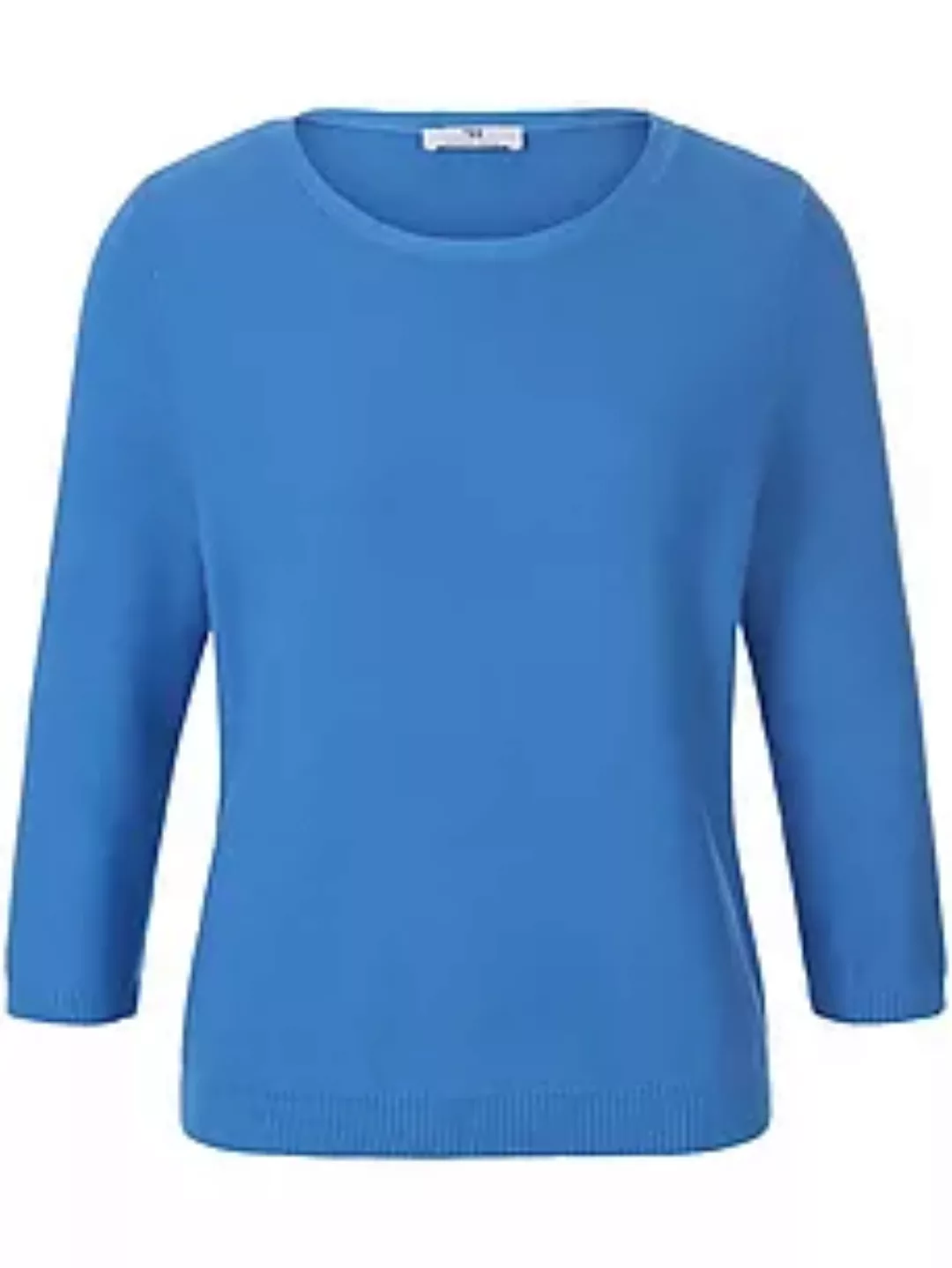 Rundhals-Pullover 3/4-Arm Peter Hahn blau günstig online kaufen