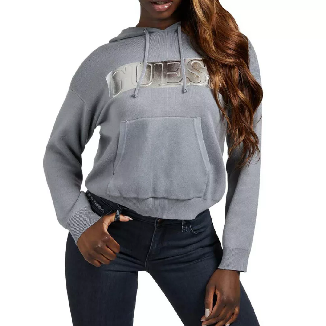 Guess Gemma Kapuzensweater S Dark Grey Heather günstig online kaufen