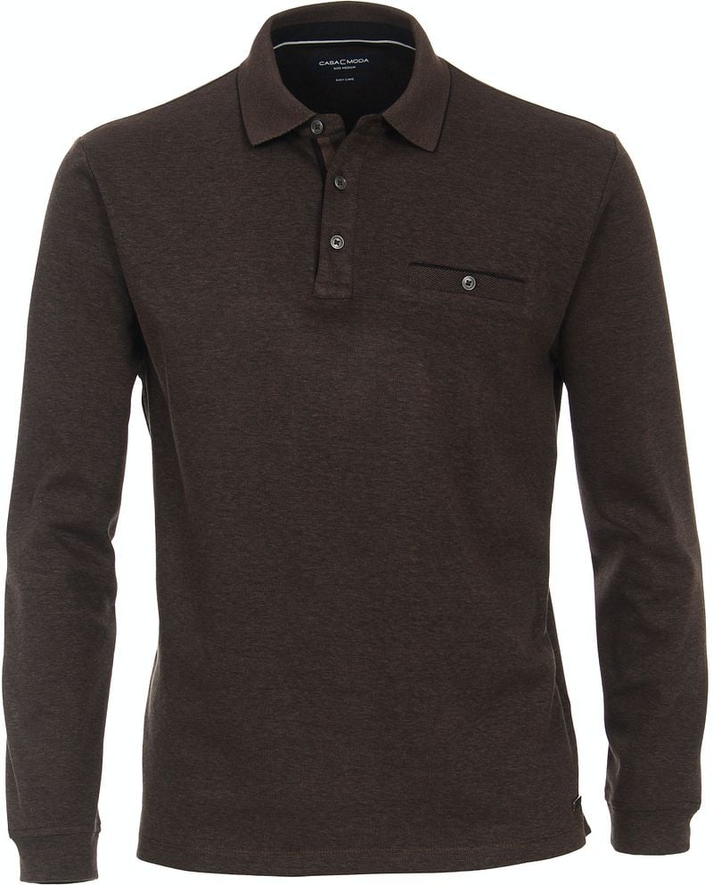 Casa Moda Poloshirt LS Braun - Größe 5XL günstig online kaufen