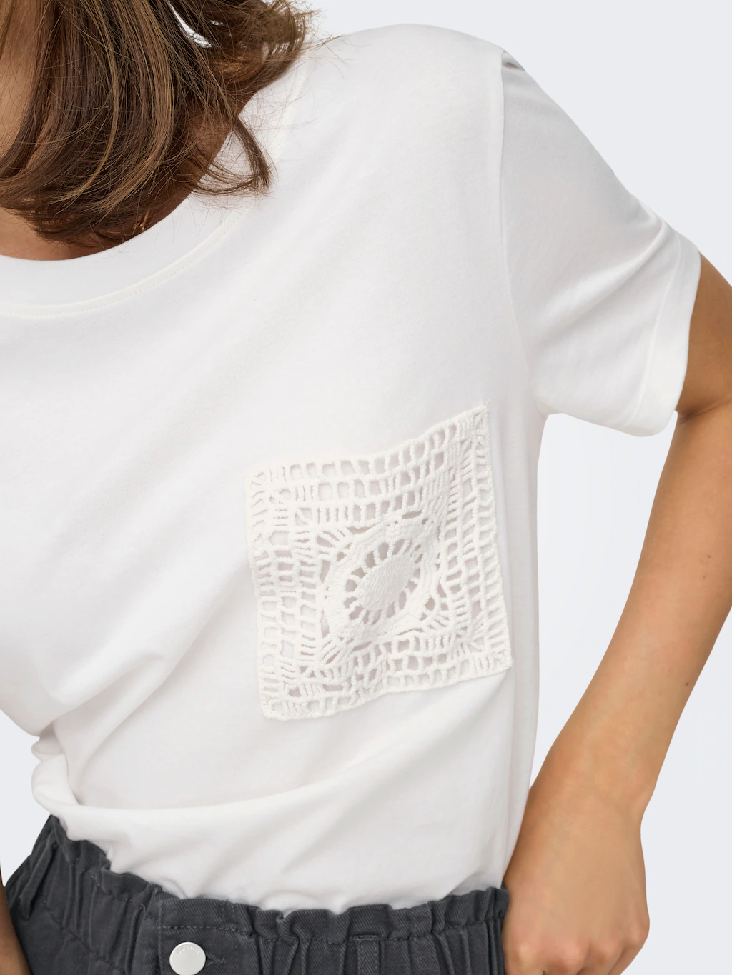 JDY Kurzarmshirt JDYSELMA S/S CROCHET POCKET günstig online kaufen