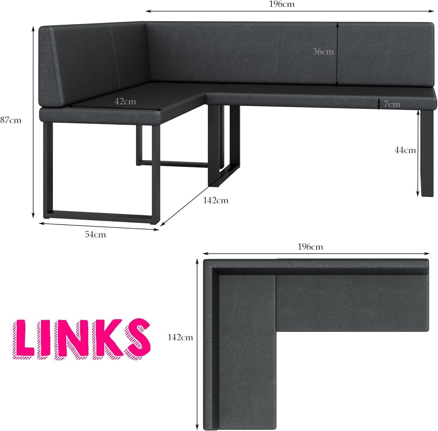 AN-MOEBEL4U Eckbankgruppe Eckbank ALINA Metall Set, günstig online kaufen
