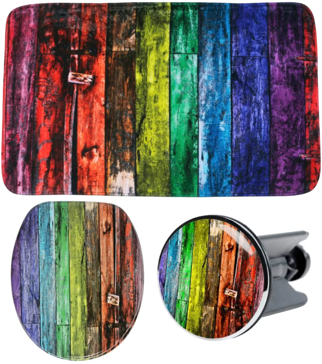 Sanilo Badaccessoire-Set "Rainbow", (Komplett-Set, 3 tlg.) günstig online kaufen