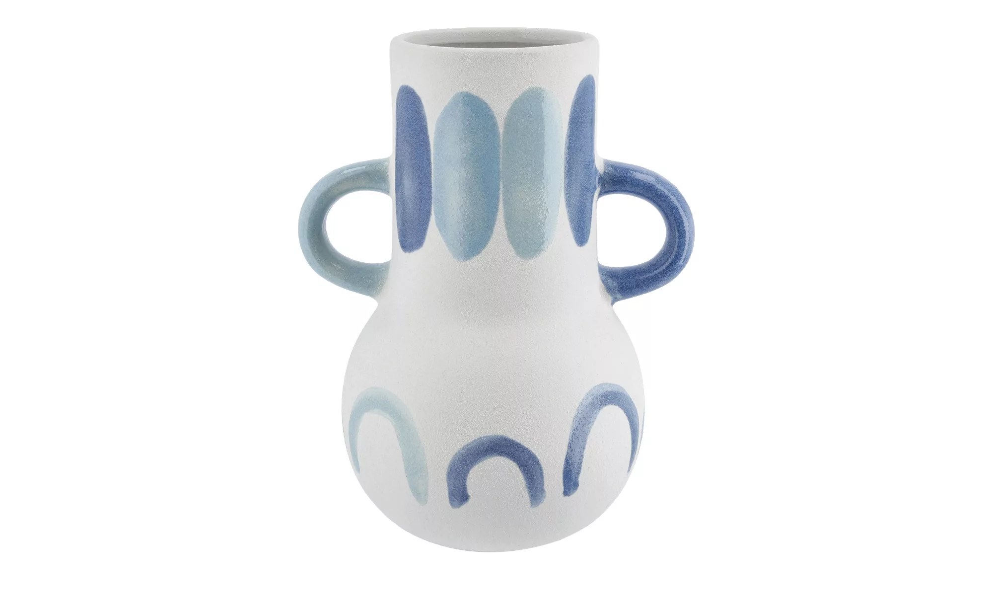 Vase   ¦ blau ¦ Steingut ¦ Maße (cm): H: 20  Ø: 15 Accessoires > Vasen - Hö günstig online kaufen