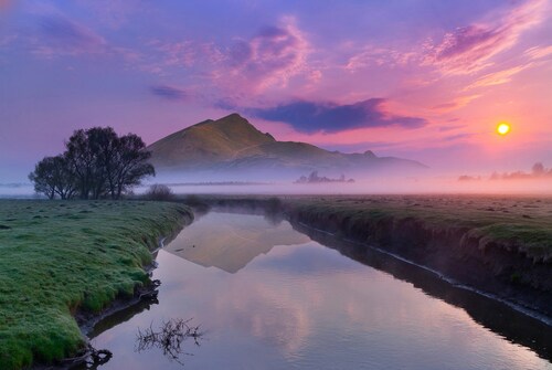 Papermoon Fototapete »Fluss durch Landschaft« günstig online kaufen