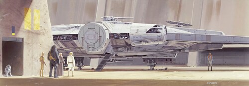 Komar Fototapete STAR WARS Classic RMQ MilleniumFalcon  368 x 127 cm günstig online kaufen