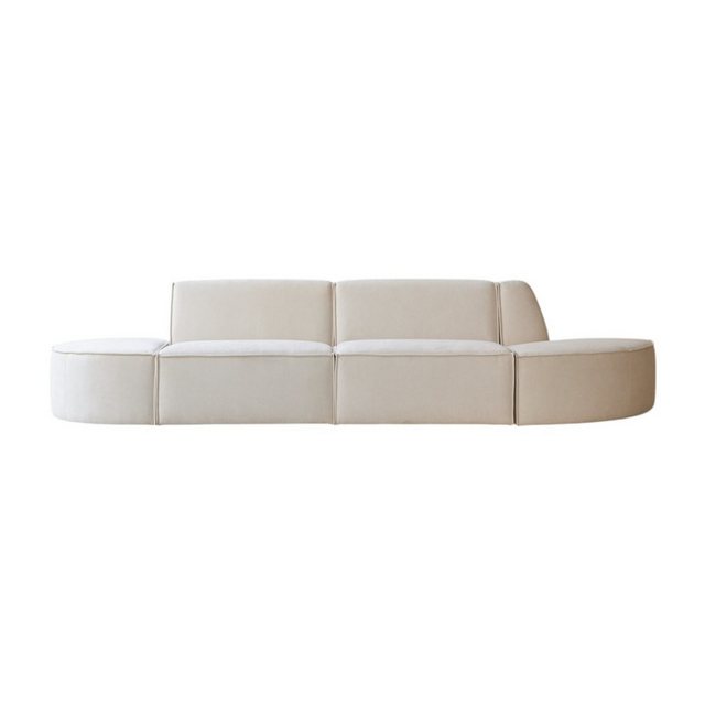 Tikamoon Sofa Dario Modulsofa mit beigefarbenem Stoffbezug, 2/3-Sitzer günstig online kaufen