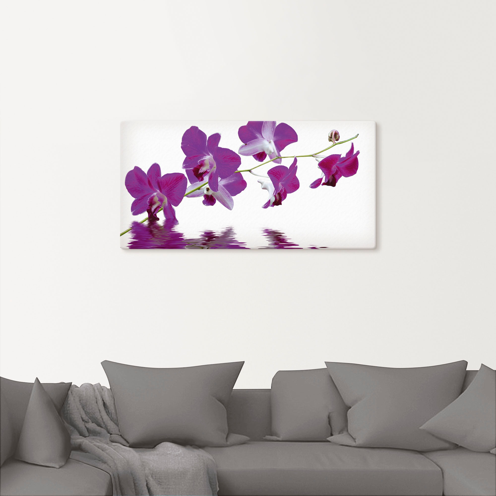 Artland Leinwandbild »Violette Orchideen«, Blumen, (1 St.), auf Keilrahmen günstig online kaufen