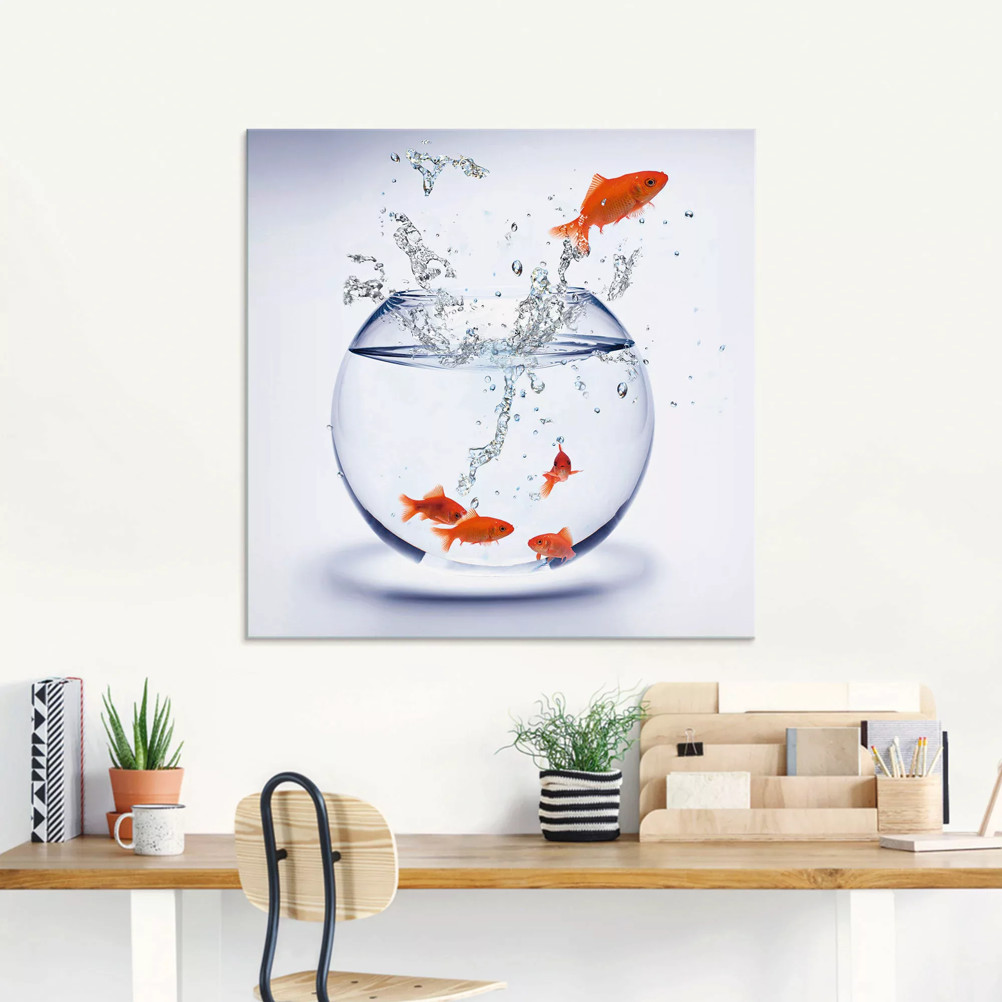 Artland Glasbild "Goldfischaquarium", Wassertiere, (1 St.), in verschiedene günstig online kaufen