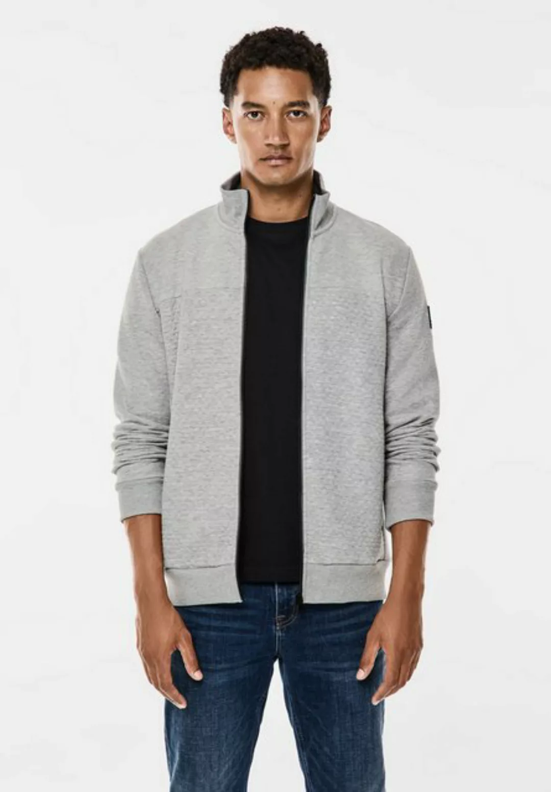 STREET ONE MEN Sweatjacke, mit Stehkragen günstig online kaufen