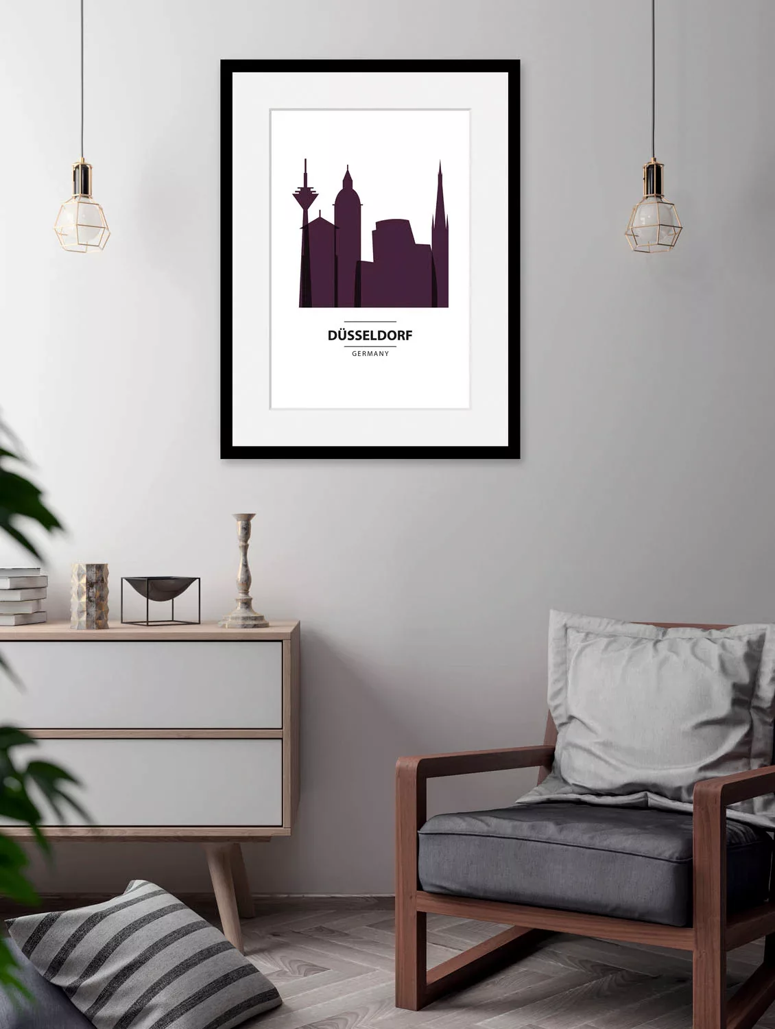 queence Bild »Düsseldorf Color Splash«, Städte-Stadt-Deutschland-Gebäude-Dü günstig online kaufen
